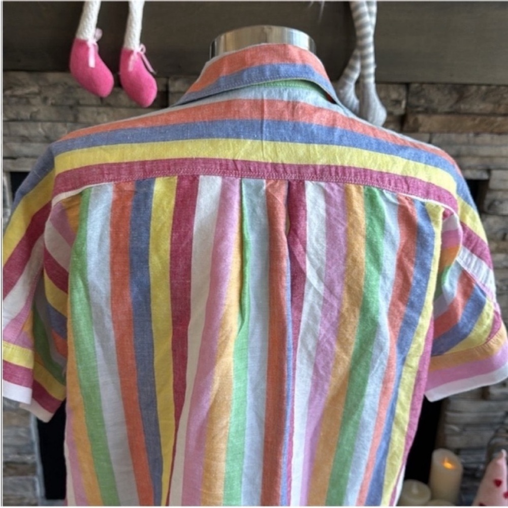 Banana Republic Pastel Striped Button-Down Shirt - Picture 6 of 12